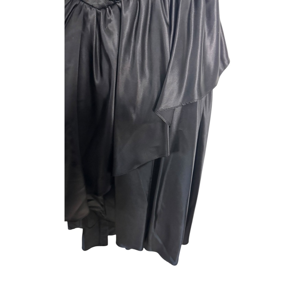 Steppin Out Vintage Black Satin Lace dress Dark Romantic whimsigoth Y2K size 7/8 - Picture 8 of 14